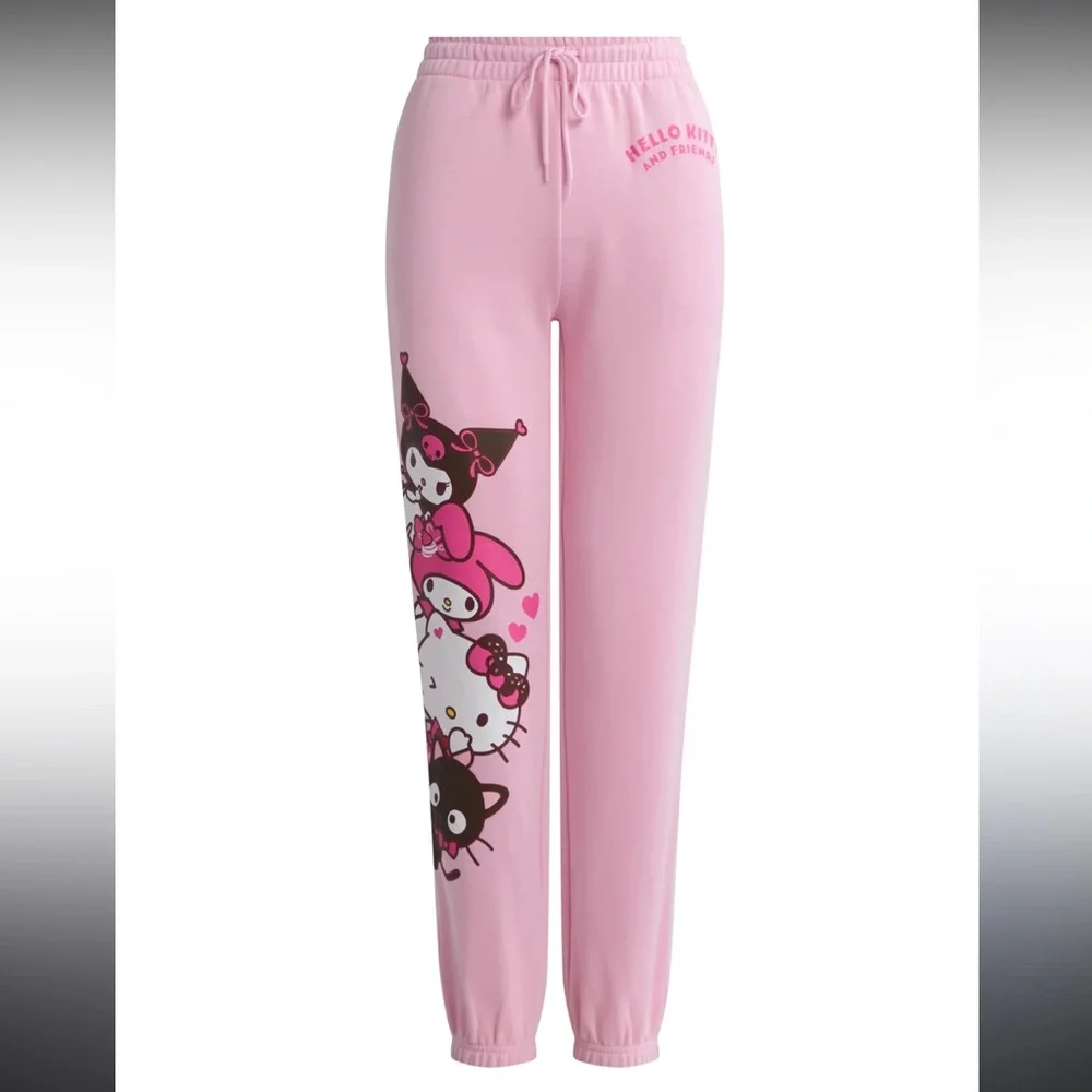 NWT Hello Kitty Pink Track Pants - Picture 1 of 2